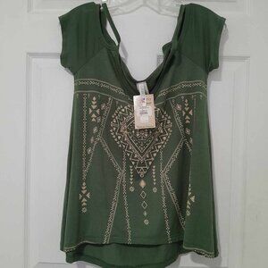 Liberty Wear Strappy Off Shoulder Tee